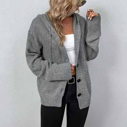 Hannah - Soft knitted hooded cardigan