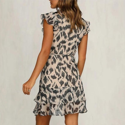 Jade - Elegant dress with leopard pattern