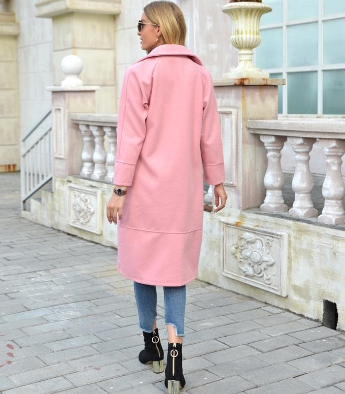 Women's Coat – Tailored Fit – Double-Breasted – Knee-Length – Structured Design