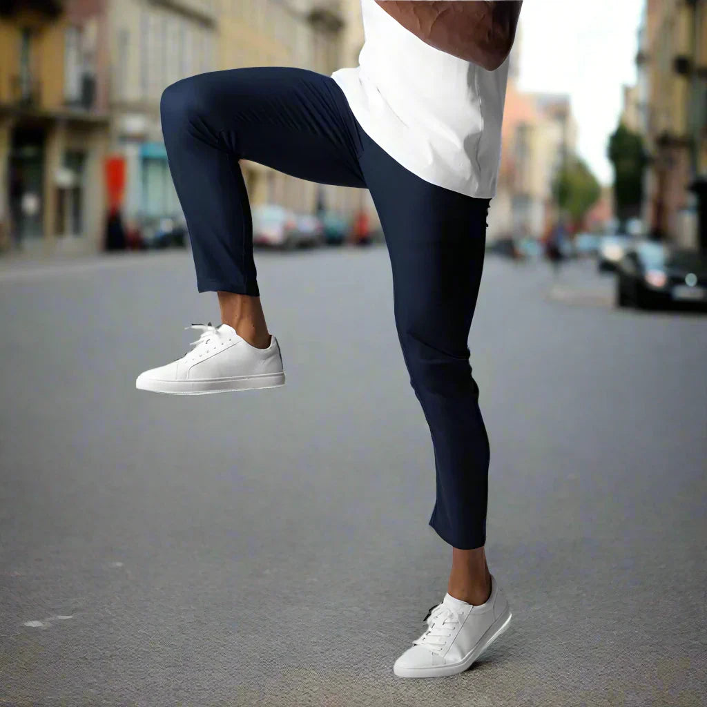 Herre Slim Fit Chinos – Bomullsstretch – Ankel Lengde – Komfortabel og Allsidig