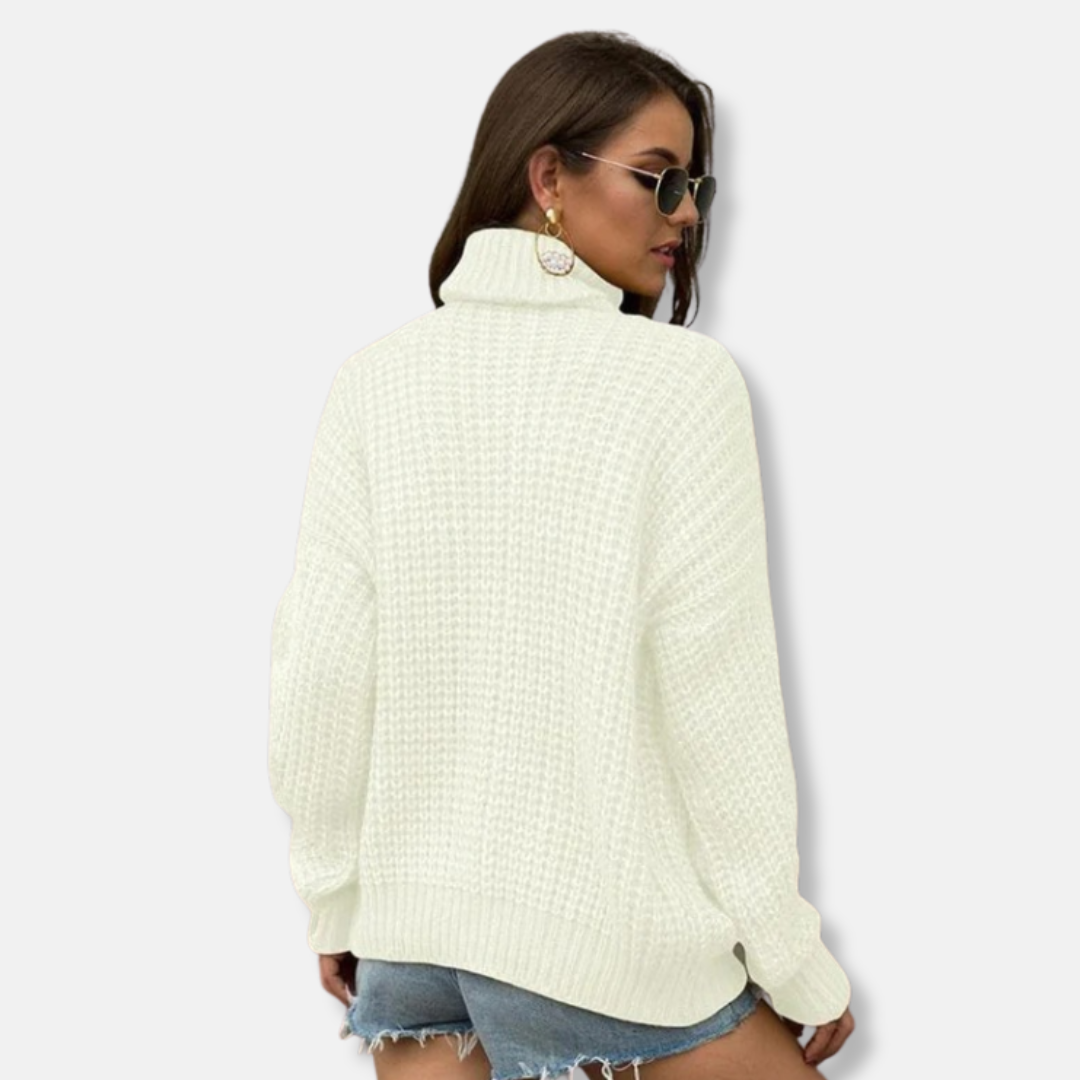 Isabella Oversized Turtleneck Sweater | Cable Knit Sweater