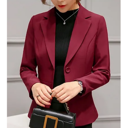 Women's Blazer – Tailored Fit – Structured Silhouette – Single Button Formal