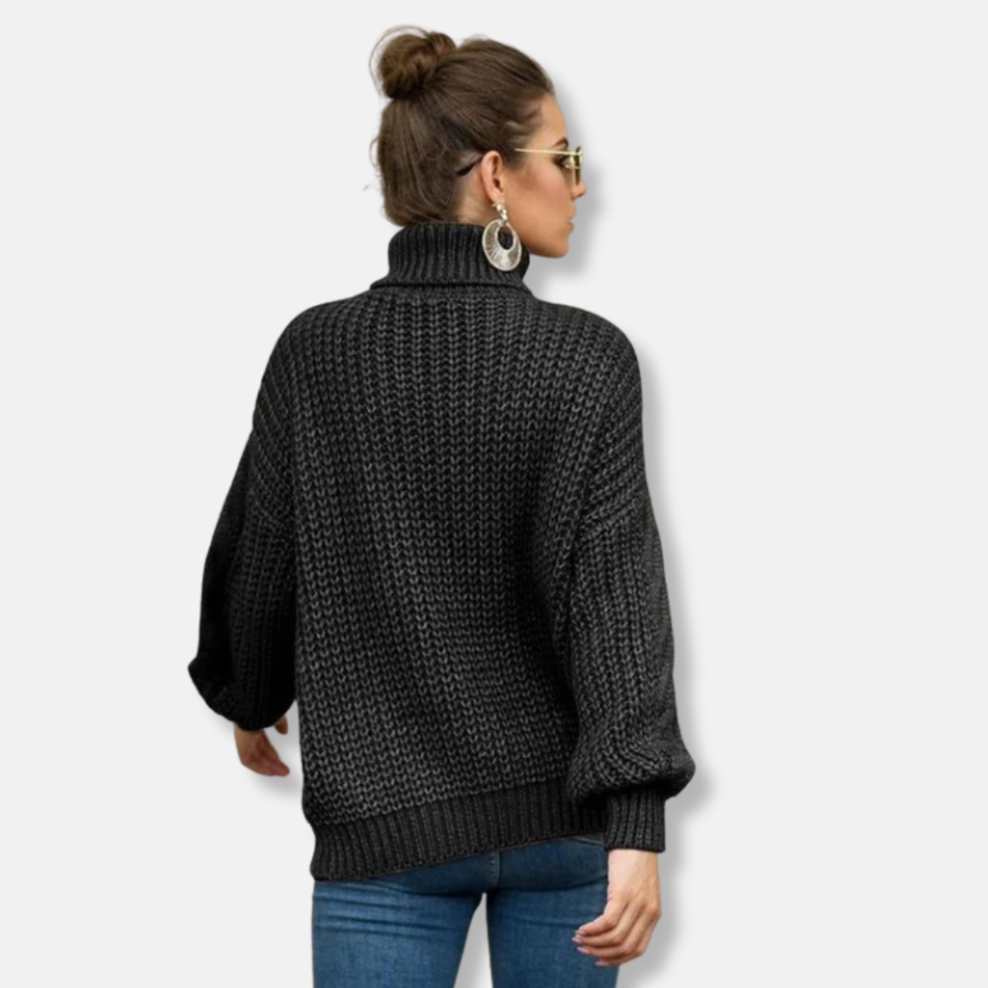 Isabella Oversized Turtleneck Sweater | Cable Knit Sweater