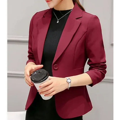 Women's Blazer – Tailored Fit – Structured Silhouette – Single Button Formal