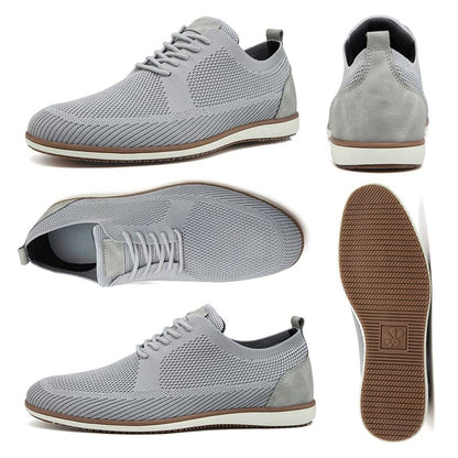 Herresko Sneakers – Pustende Strikket Overdel – Komfortabel Gummisåle – Snøring