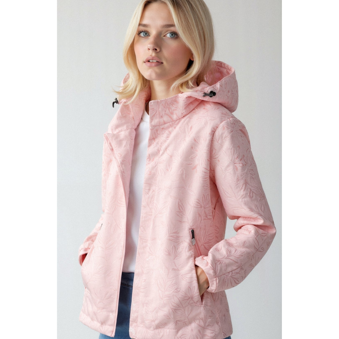 Women's Windbreaker – Relaxed Fit – Lightweight – Hood – Zipper Pockets