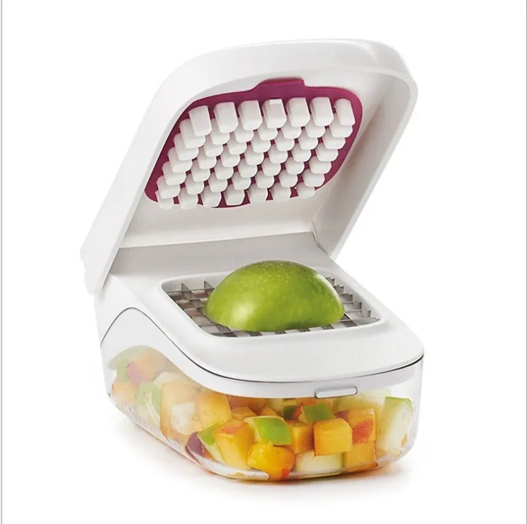 Modern Vegetable Chopper With Interchangeable Blades and Non-Slip Base