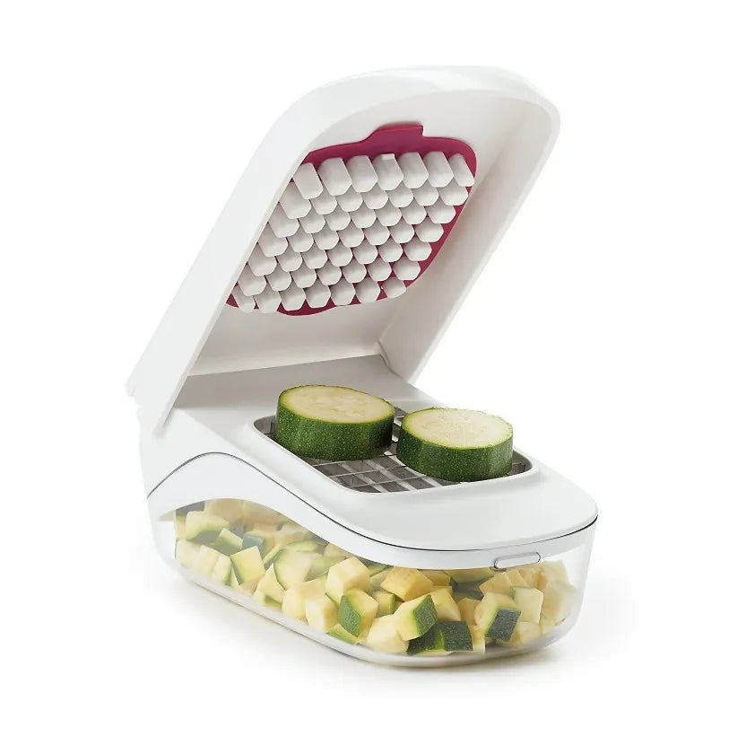 Modern Vegetable Chopper With Interchangeable Blades and Non-Slip Base