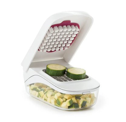 Modern Vegetable Chopper With Interchangeable Blades and Non-Slip Base