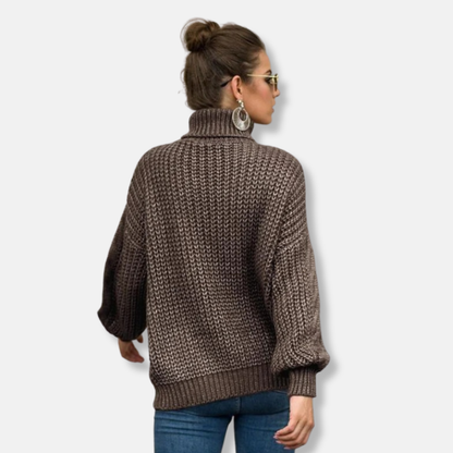 Isabella Oversized Turtleneck Sweater | Cable Knit Sweater