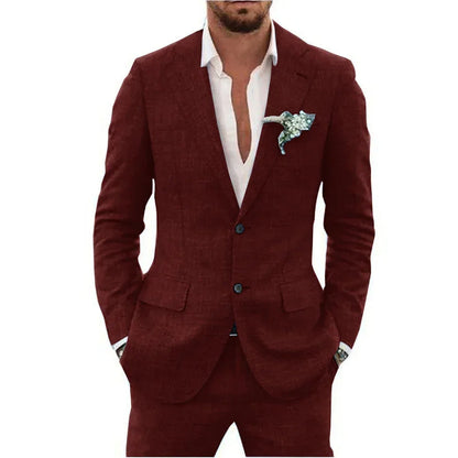 Men's Blazer – Slim Fit – Two-Button Closure – Breathable Blend Fabric