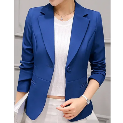 Women's Blazer – Tailored Fit – Structured Silhouette – Single-Button Closure