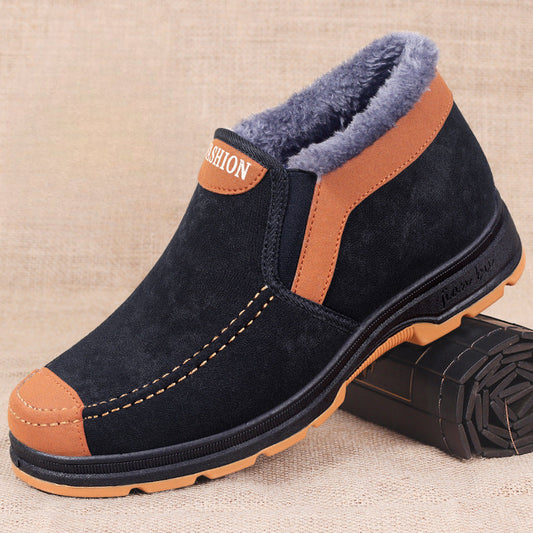 Herrestøvler – Semsket Skinn – Varm Fôring – Sklisikker Såle – Komfortabel Slip-on