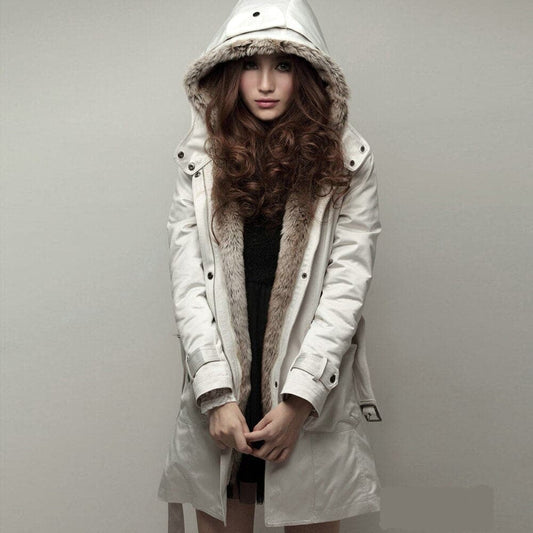 Gabriella Faux Fur Lined Parka | Hooded Mid-Thigh Parka