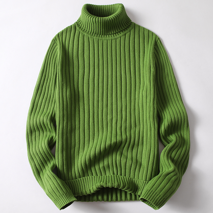 Women's Turtleneck Sweater - Ribbed Knit - Comfortable and Elegant Fit