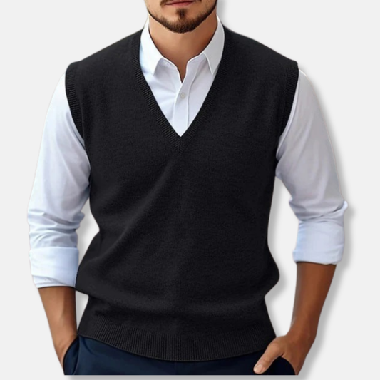 Filippo V-Neck Sweater Vest | Classic Fit Sweater Vest