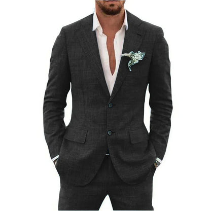 Men's Blazer – Slim Fit – Two-Button Closure – Breathable Blend Fabric