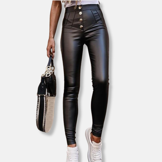 Bella Leather Skinny Pants | High Waist Ankle-Length Pants