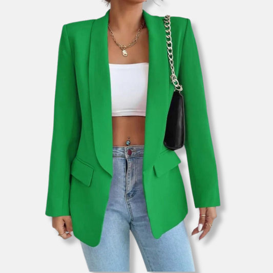 Thea Tailored Fit Blazer | Notch Lapel With Flap Pockets Blazer