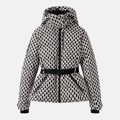 Women’s Jacket - Puffer Quilted - Adjustable Belted Waist - Hooded