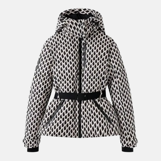 Women’s Jacket - Puffer Quilted - Adjustable Belted Waist - Hooded