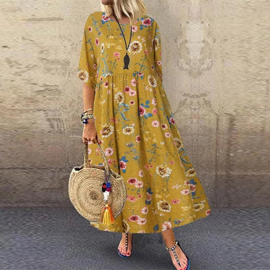 Josiane - Elegant floral maxi dress