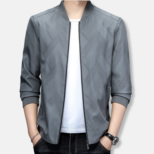 Men's Jacket – Slim Fit – Baseball Collar – Ribbed Edges – Lightweight Fabric