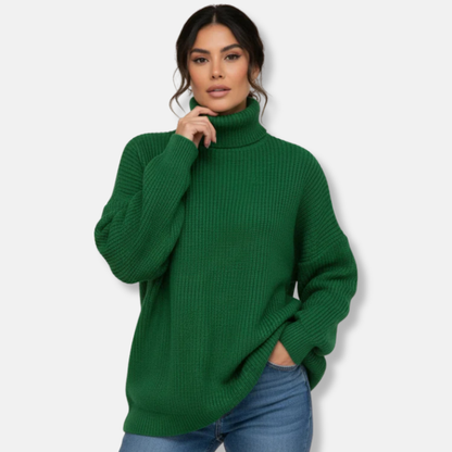 Mila Chunky Knit Sweater | Oversized Turtleneck Pullover