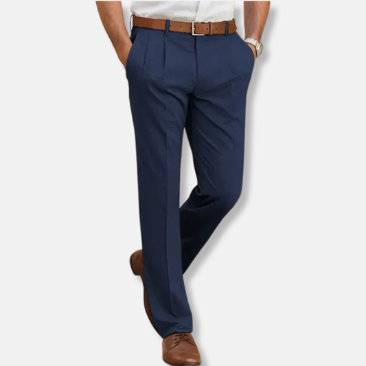 Domenico Classic Fit Trousers | Pleated Formal Trousers