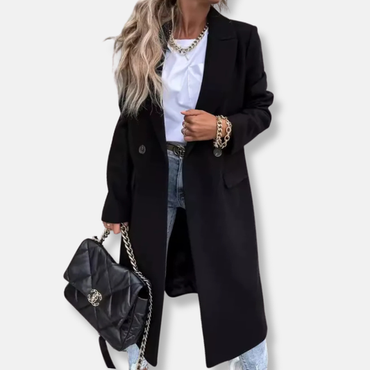 Zara Wool Tailored Fit Long Coat | Double-Breasted Coat