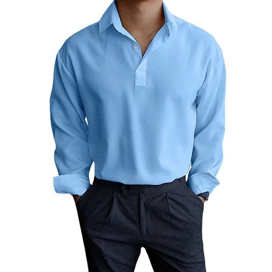 Herreskjorte - Klassisk Design - Skjult Knepping - Regular Fit - Lange Ermer