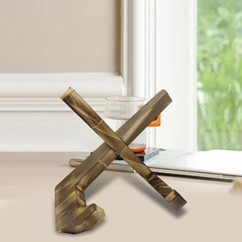 Minimalist Wooden Recipe Book Stand With Foldable X-Shape