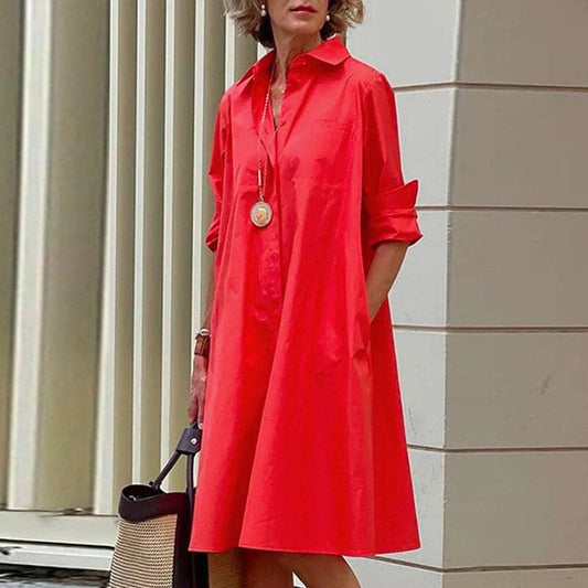 Jonna - Beautiful loose-fitting blouse dress for warm days