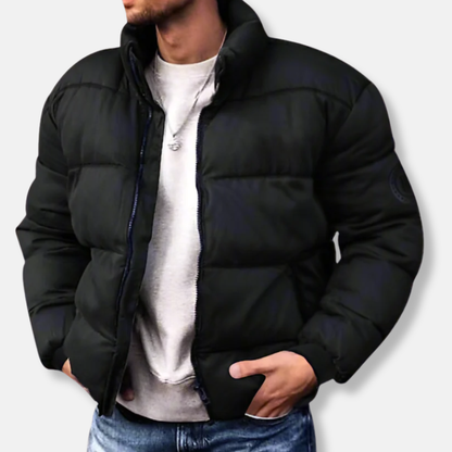 Stefano Relaxed Fit Puffer Jacket | High Collar Puffer Jacket