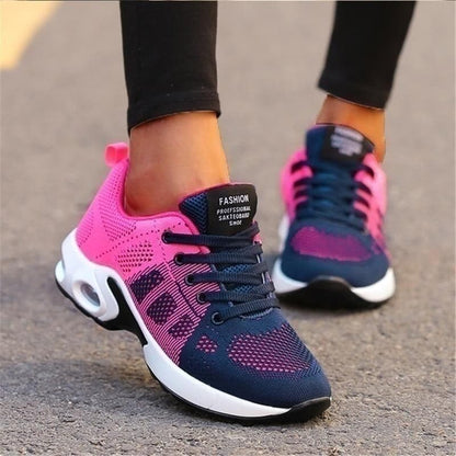 Women's Sneakers - Lightweight - Breathable Mesh - Shock-Absorbing Air Cushion Sole
