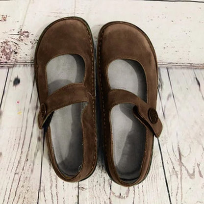Women's Mary Jane Shoes – Round Toe – Adjustable Strap – Supportive Sole – Padded Interior