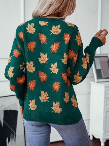 Dame Strikkegenser - Oversized Passform - Myk og Varm - Langermet Rund Hals