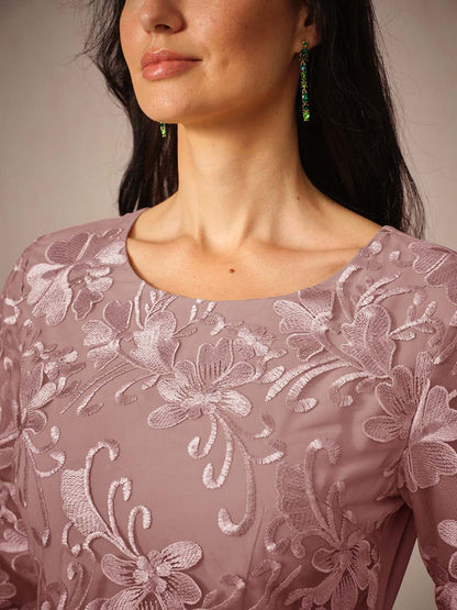 Dress for Women – Maxi Dress – Lace – Airy Fit – Three-Quarter Length Sleeves – Elegant