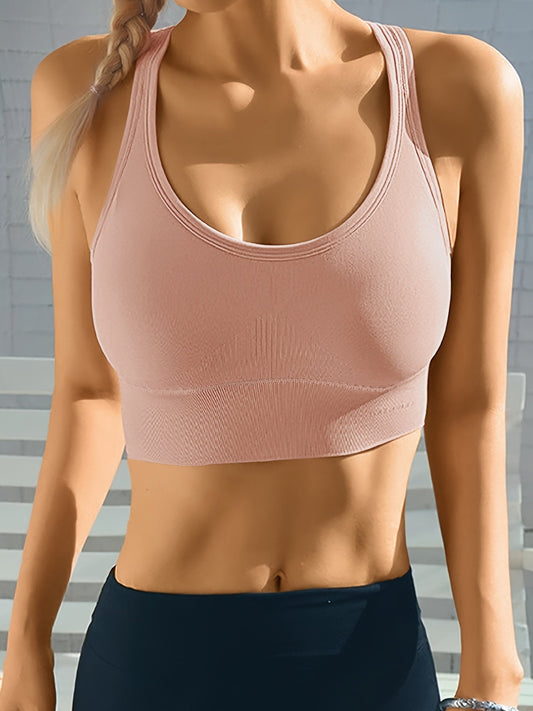 Women's Sports Bra – Seamless and Breathable – Medium Support – Racerback Design