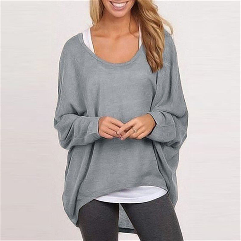Women's Knitted Sweater – Oversized Fit – Tunic Length – Long Sleeves Casual Style