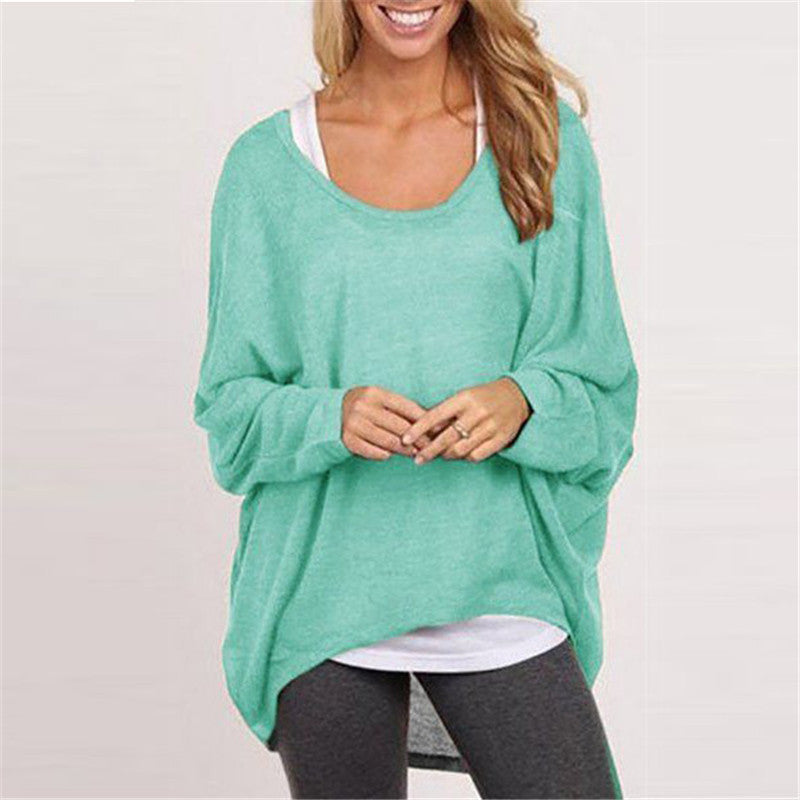 Women's Knitted Sweater – Oversized Fit – Tunic Length – Long Sleeves Casual Style