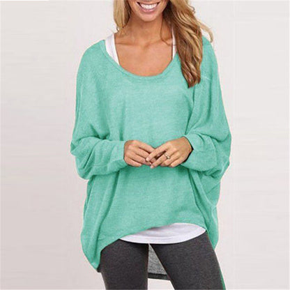 Women's Knitted Sweater – Oversized Fit – Tunic Length – Long Sleeves Casual Style