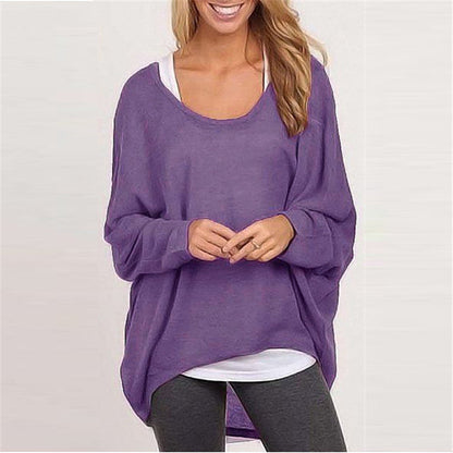 Women's Knitted Sweater – Oversized Fit – Tunic Length – Long Sleeves Casual Style