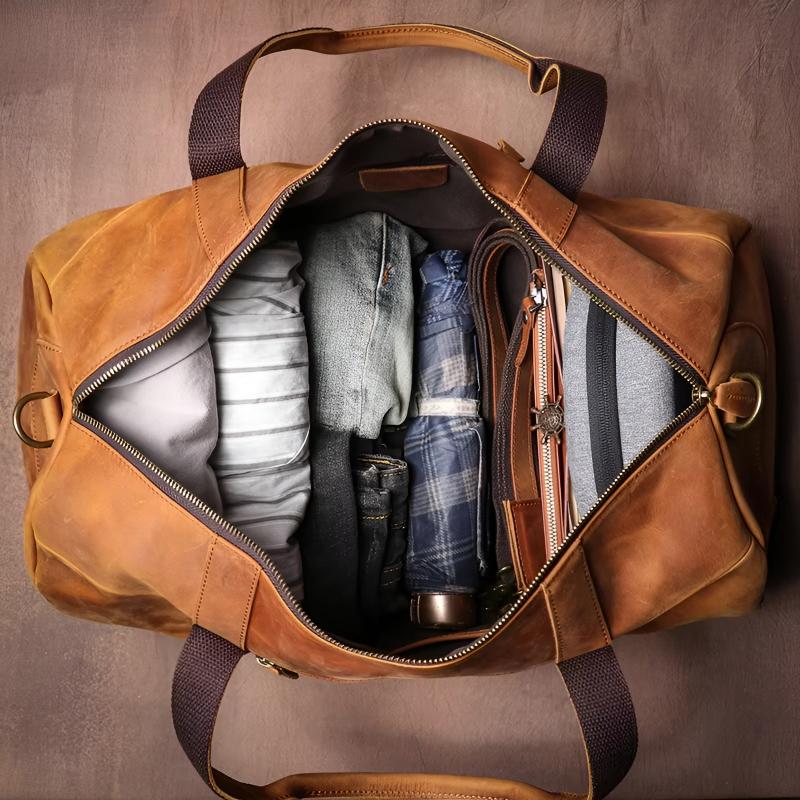 Sebastian Leather Duffel Bag | Shoulder Strap Duffel Bag