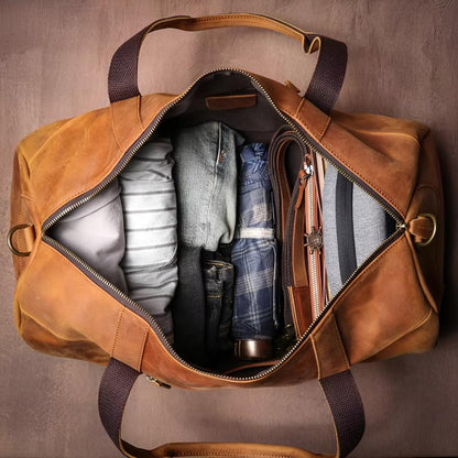 Sebastian Leather Duffel Bag | Shoulder Strap Duffel Bag