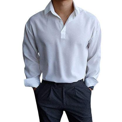 Herreskjorte - Klassisk Design - Skjult Knepping - Regular Fit - Lange Ermer