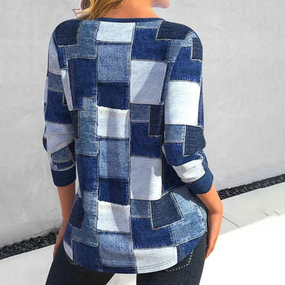 Ida - Checkered Vintage Blouse
