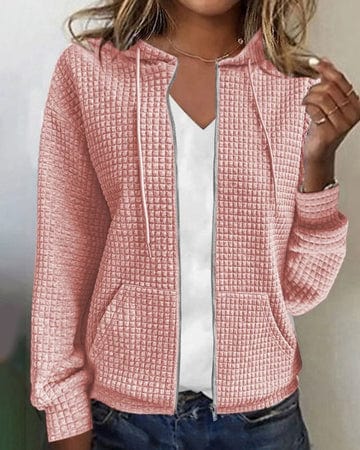 Women's Jacket with Hood – Padded Fabric – Relaxed Fit – Soft and Warm Everyday Style