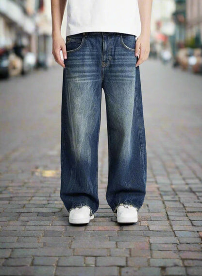 Unisex Wide Jeans – Baggy Fit – High Waist – Comfortable and Casual Denim