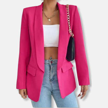 Thea Tailored Fit Blazer | Notch Lapel With Flap Pockets Blazer
